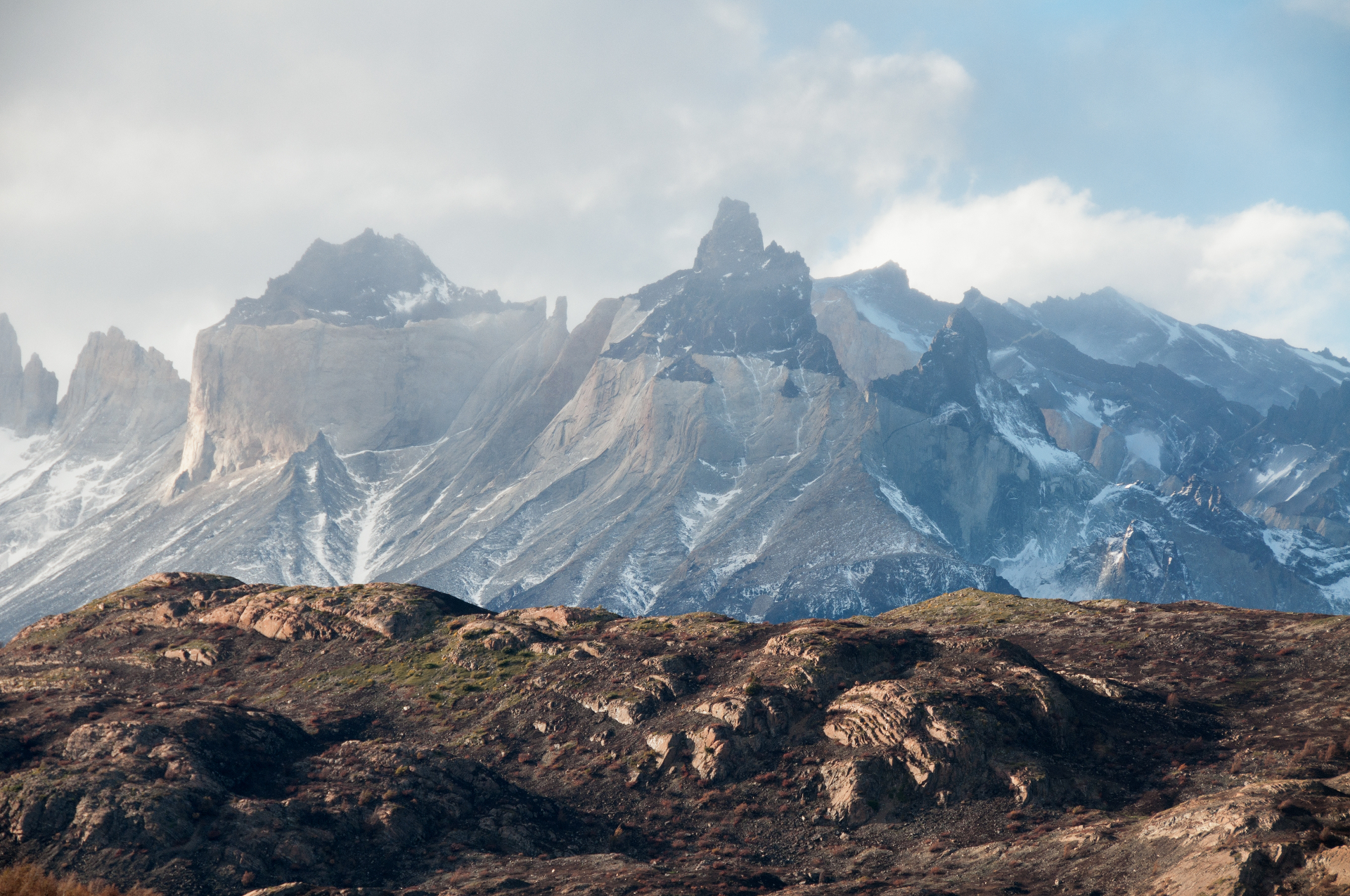 Cordilheira em Torres del Paine, Patagônia